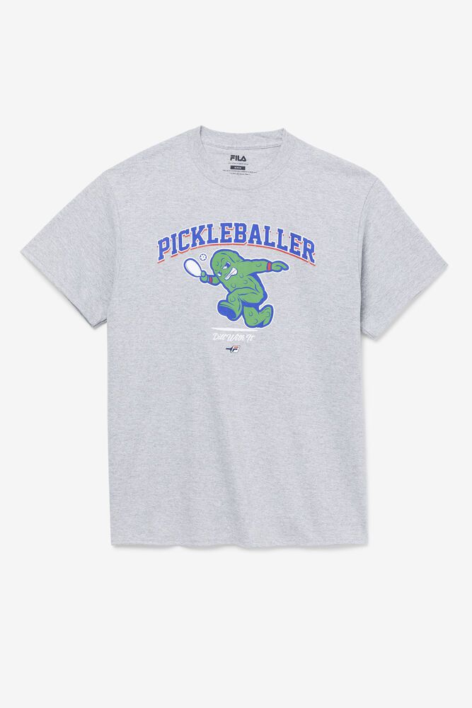 Fila T-Shirt Mens Grey Pickleballer - Ireland 78319-RSKA